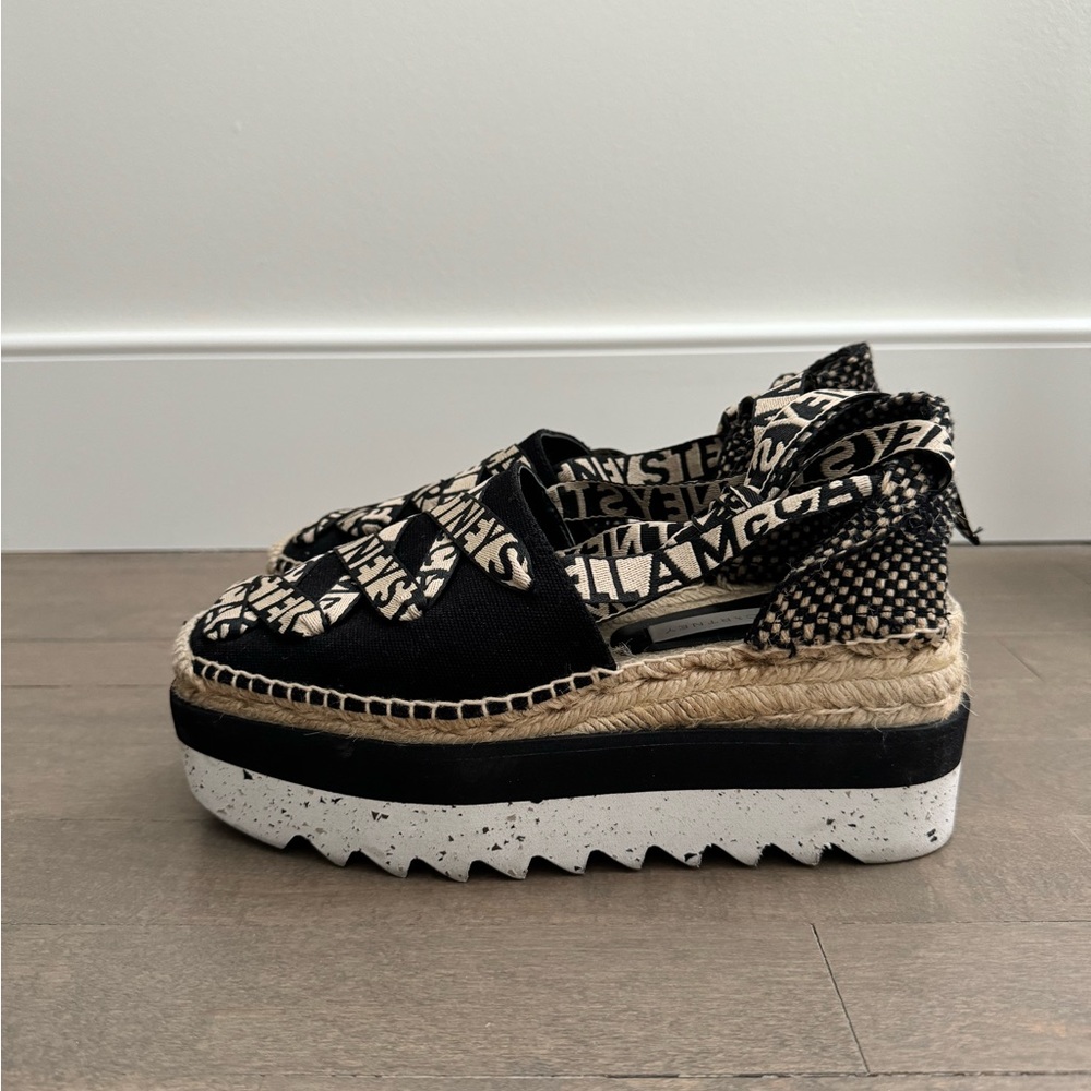 Stella McCartney Gaia Organic Canvas Espadrilles Wedge